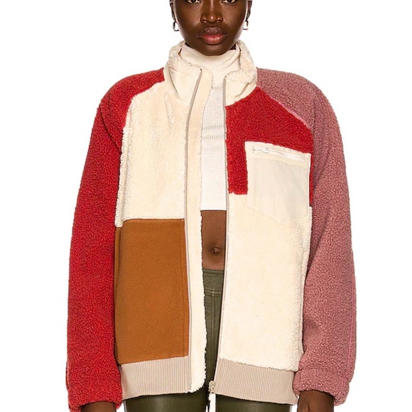 Helmut Lang Colorblock Sherpa Jacket - Picture 1 of 4